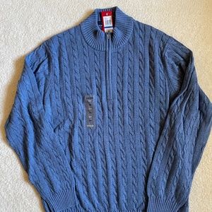 Izod Light Blue Quarter Zip Sweater